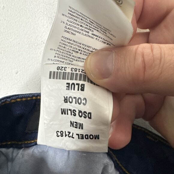 Dsquared2 Slim Stretch Jeans Men’s 32x31 Blue Distressed Paint Splatter Italy - Picture 11 of 11